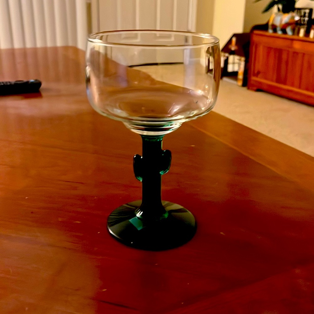 Libbey cactus stem margarita glasses